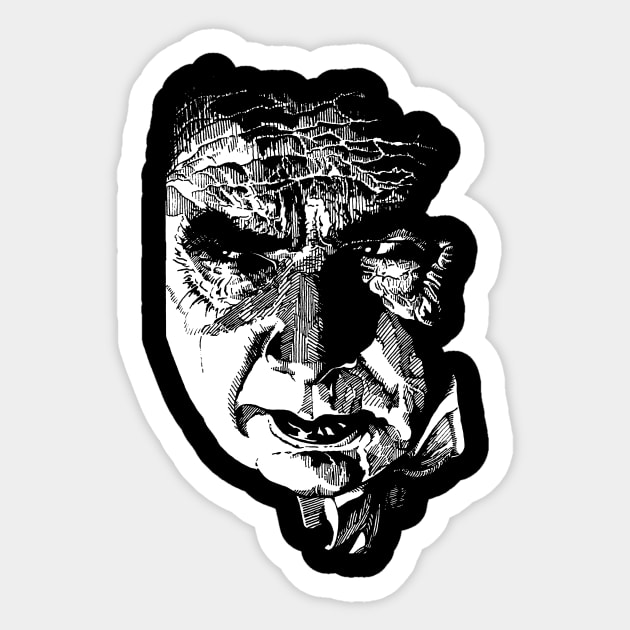 Bela Lugosi as Dracula Sticker by Legends Studios LHVP